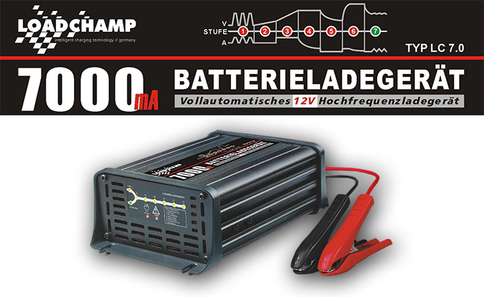 LOADCHAMP Batterie Ladegerät 2 4 8 Ampere 12V AGM GEL CALCIUM Temperaturfühler
