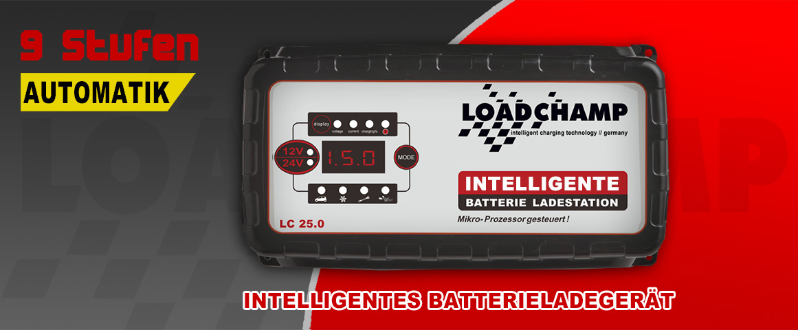 Loadchamp automatisches KFZ PKW Auto Batterie Ladegerät 12V AGM Gel Calcium  Batterielader 7A